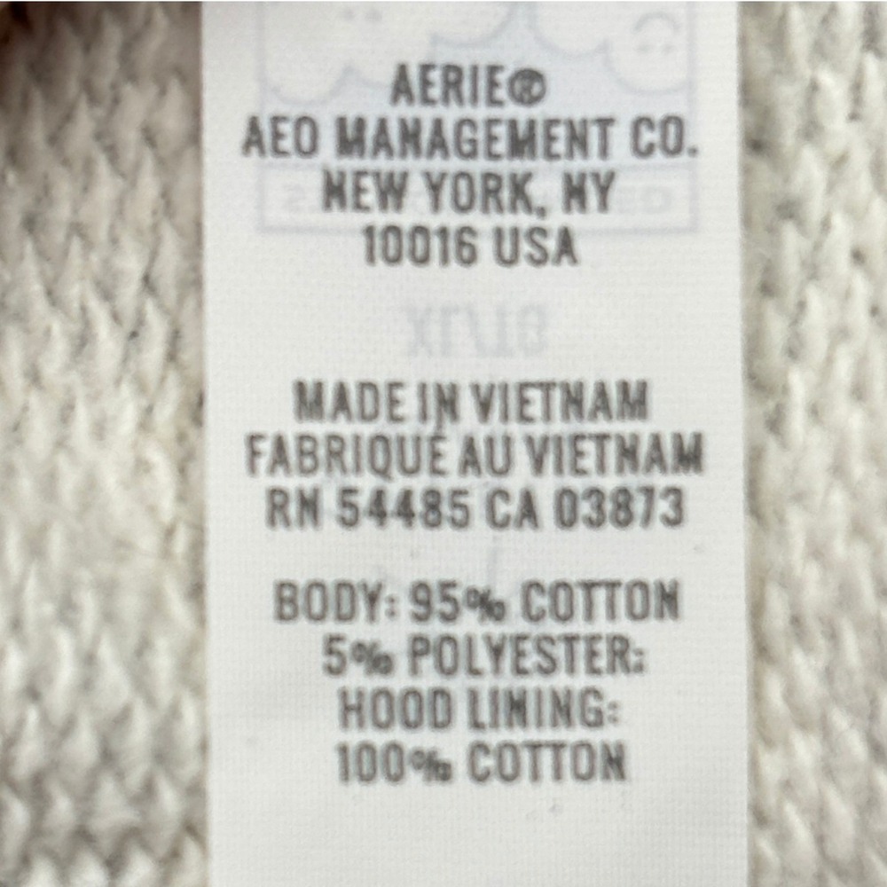 OFFLINE by Aerie Womens XL Gray Deep V-Neck Cropped French Terry Hoodie 8080805 - Picture 10 of 10